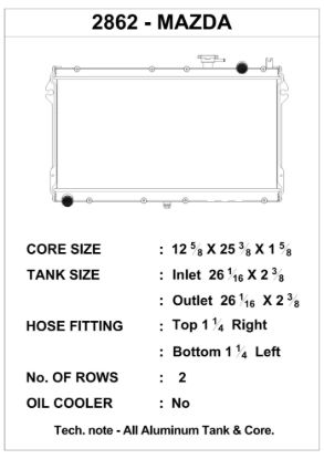 Picture of CSF Cooling - Racing & High Performance Division Radiator - 2862