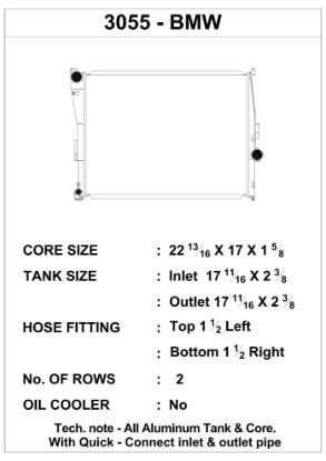 Picture of CSF Cooling - Racing & High Performance Division Radiator - 3055