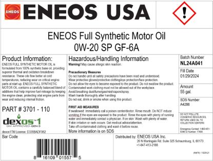 Picture of ENEOS Engine Oil - 3701-110