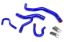 Picture of HPS Performance Radiator Coolant Hose Kit - 57-1416-BLUE