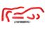 Picture of HPS Performance Radiator Coolant Hose Kit - 57-1433-RED