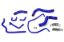 Picture of HPS Performance Radiator Coolant Hose Kit - 57-1614-BLUE