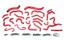 Picture of HPS Performance Radiator Coolant Hose Kit - 57-1670-RED