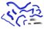 Picture of HPS Performance Radiator Coolant Hose Kit - 57-1838-BLUE