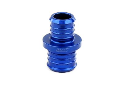Picture of HPS Performance HVAC Heater Hose Connector - AHUR-050-062-BLUE