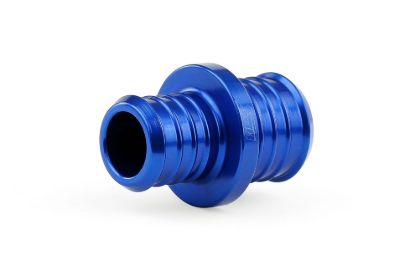Picture of HPS Performance HVAC Heater Hose Connector - AHUR-062-075-BLUE