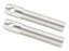 L/W Aluminum Hood Pins 1/2in Silver 2pk