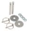 Alum Hood Pin Kit 1/2in with 1/4in Clips Silver