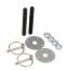 Alum Hood Pin Kit 1/2in with 1/4in Clips Black