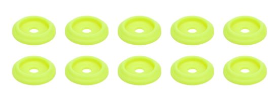 Body Bolt Washer Plastic Fluorescent Yellow 10pk