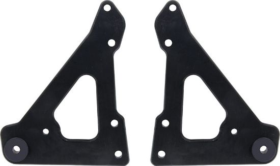 Front Engine Plate 2pc w/ Bushings Black