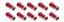 QC Cover Nuts Long Red 10pk