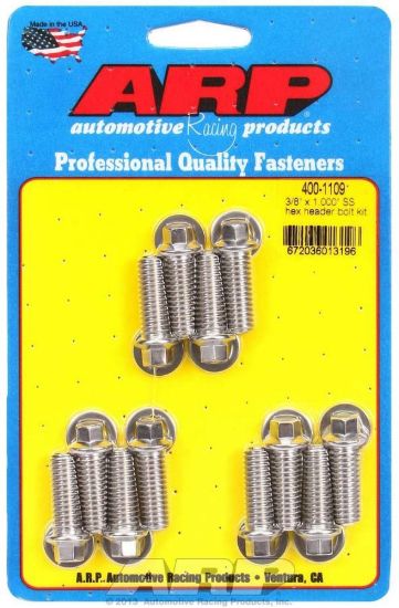 S/S Header Bolt Kit - 3/8 x 1.00 UHL (12)