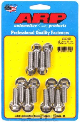 SBC S/S Intake Bolt Kit 6pt.
