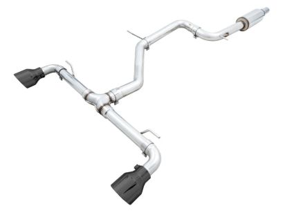 VW GTI MK8 Exhaust Dual Outlet Black Tips