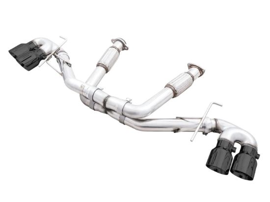 C8 Corvette Exhaust Quad Black Tips