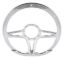 Steering Wheel 14in D-Shape Victory Polished
