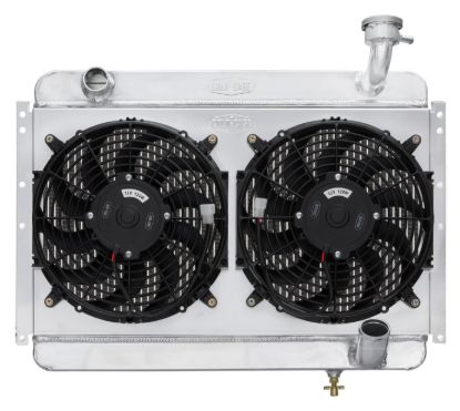 56-60 Corvette Radiator w/ Dual 12in Fan Kit