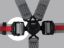 Harness Adjuster 2in Alum Black Pair
