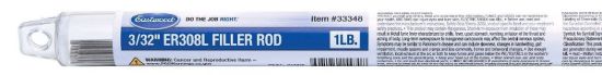 Filler Rod ER308L 3/32 1LB
