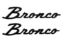 Bronco Classic Script Fender Badge Kit