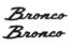 21 -24 Bronco Classic Script Fender Badge Kit