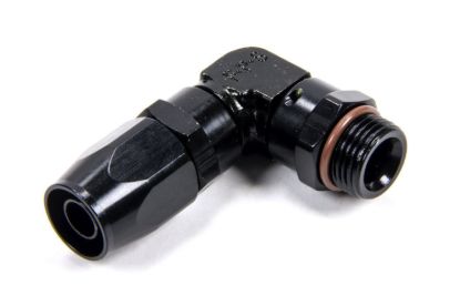 10an ORB Male 90-Deg to #10 Hose - Black