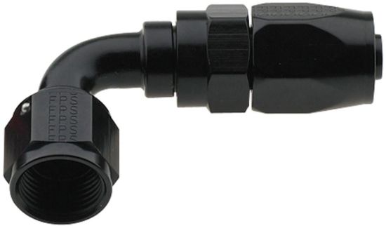 Hose Fitting #6 90 Deg Pro-Flow Black