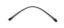 #3 PTFE Hose Str x Str 16in Length w/Blk Cover