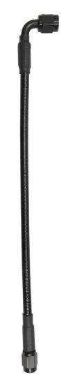 3an PTFE Black Cover Hose 10in Str- 90-Deg