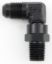 #8 x 3/8 MPT 90 Deg Swivel Adapter Black