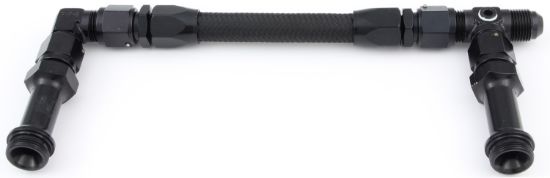 #8 Fuel Line Kit 7/8-20 Dual Inlet 4150 Black