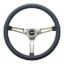 Steering Wheel Retro Leather Stainless Spokes