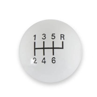 Classic 6-Speed Shift Knob White (3/8-16)