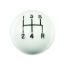 Mustang 5-Speed White Classic Shift Knob