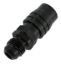 6AN Straight Push Lock Valved Quick Connect BLK