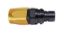 Q/R #6 Str Hose End Plug Valved  Gold/Black