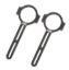 Mirror Brackets 1-3/4 Diameter x 5.5in Long