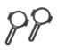 Mirror Brackets 1-3/4in Tube 3.5in Long