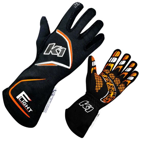 Gloves Flight Large Black-Flo Orange