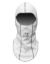 Balaclava Head Sock White Single Layer