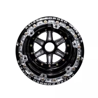 Wheel Splined 15x17 Blk Outer Beadlock 6in BS
