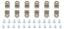 1/4in Stainless Steel Single Line Clamps 12Pk