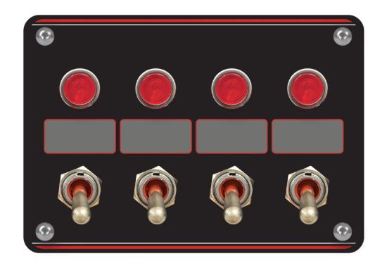 Accessory Panel Black Switch w/Pilot Light