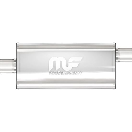 Muffler Stainless 2.5in Offset In Center Out