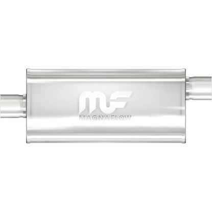 Stainless Muffler 2.5in Offset In/Center Out