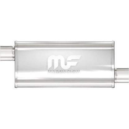 Stainless Muffler 3in Offset In/Offset Out