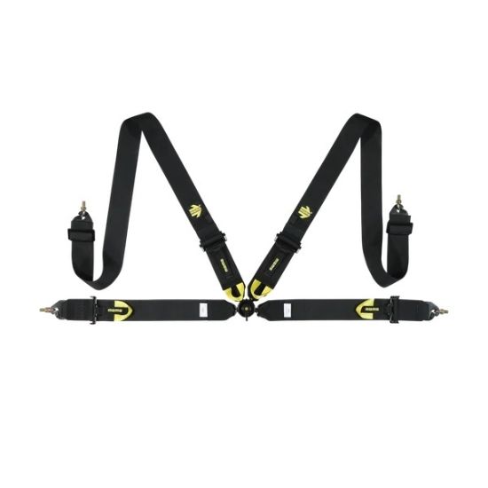 Corsa Harness 4 Point 3x3 Black Clip in  Cam