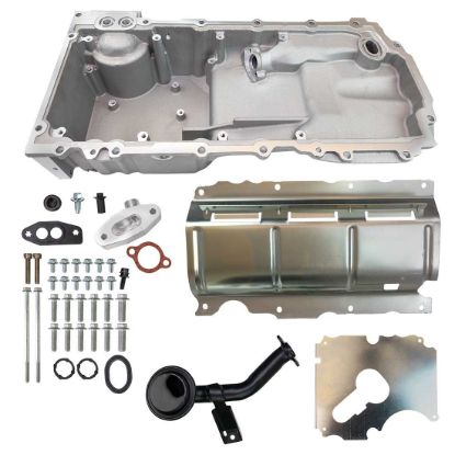 Oil Pan GM LT Eng. Swap Drainbacks Cast Alm.