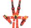 Harness 6pt Camlock Red Hans FIA